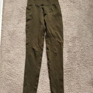 Olive High-Waisted Women's Workout Pants